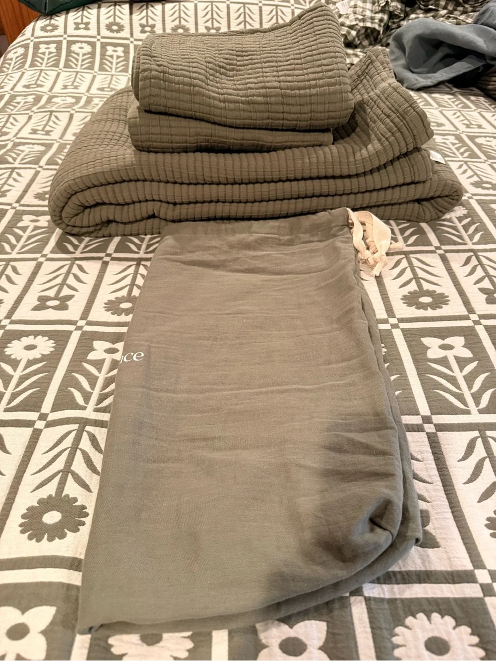 Quince Full/Queen Organic Cotton Ribbed Coverlet
